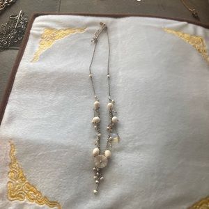 Sterling Silver shell and freshwater pearl necklace